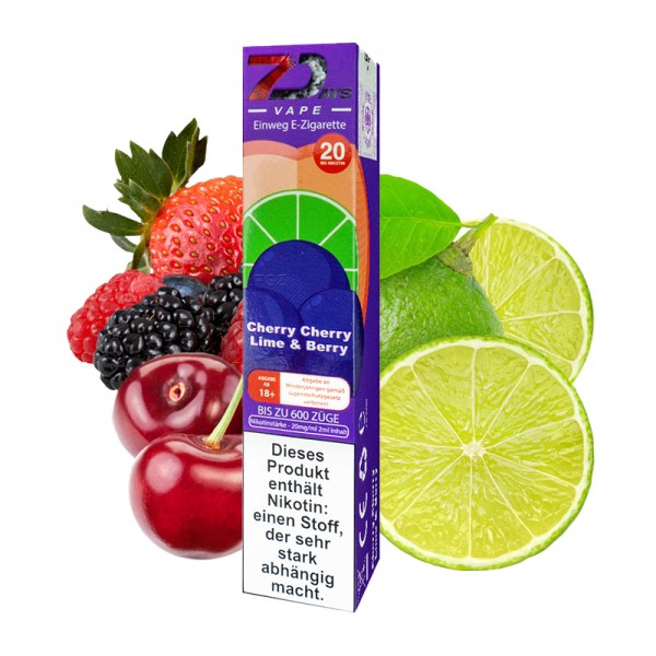 7 Days Vape E-Shisha - Cherry Cherry Lime Berry