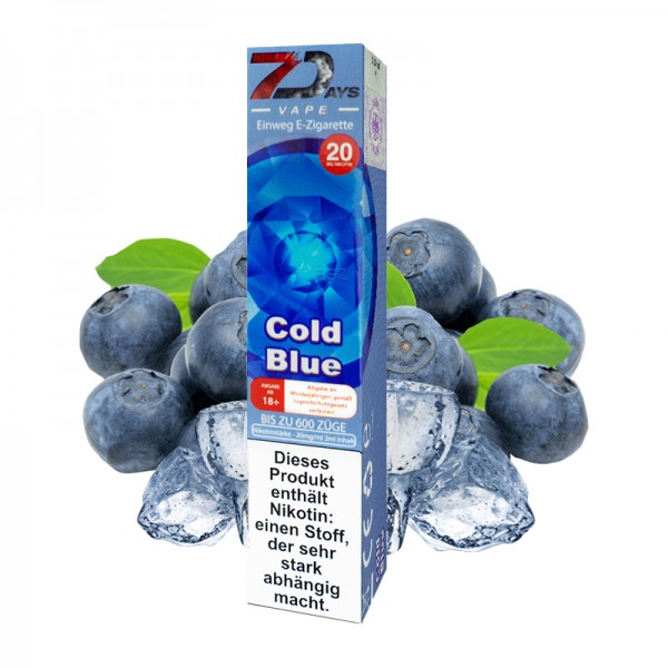 7 Days Vape E-Shisha - Cold Blue