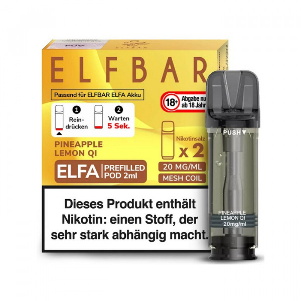 Elf Bar ELFA Prefilled Pod Pineapple Lemon Qi (2 Stk)