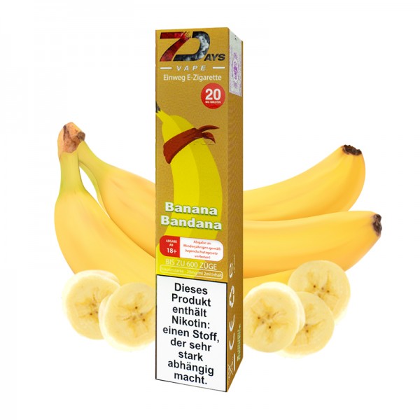 7 Days Vape E-Shisha - Banana Bandana