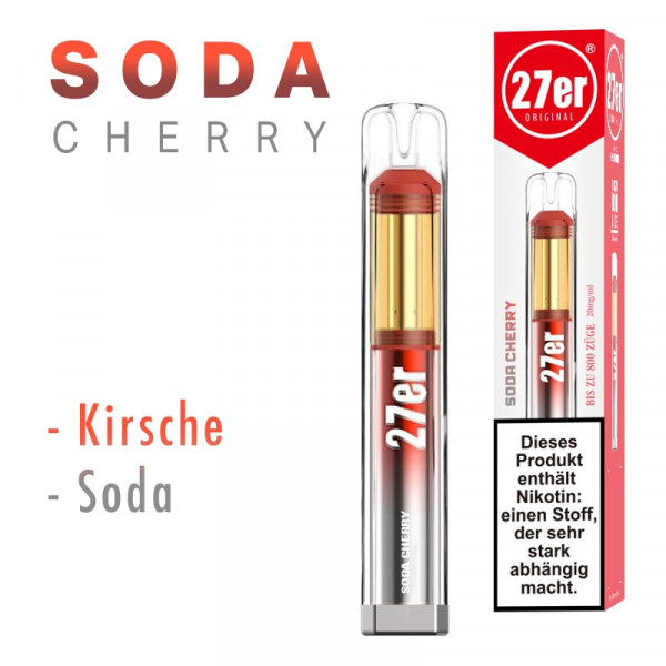 Venookah 27er 800 E-Shisha Vape - Soda Cherry