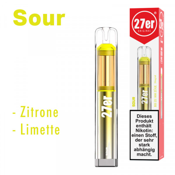 Venookah 27er 800 E-Shisha Vape - Sour Lime