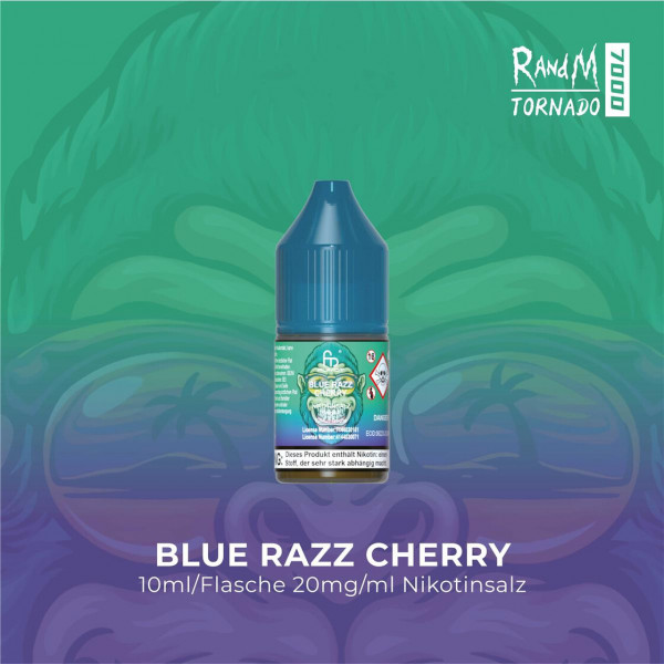 RandM Tornado Liquid 10 ml - Blue Razz Cherry 20 mg/ml