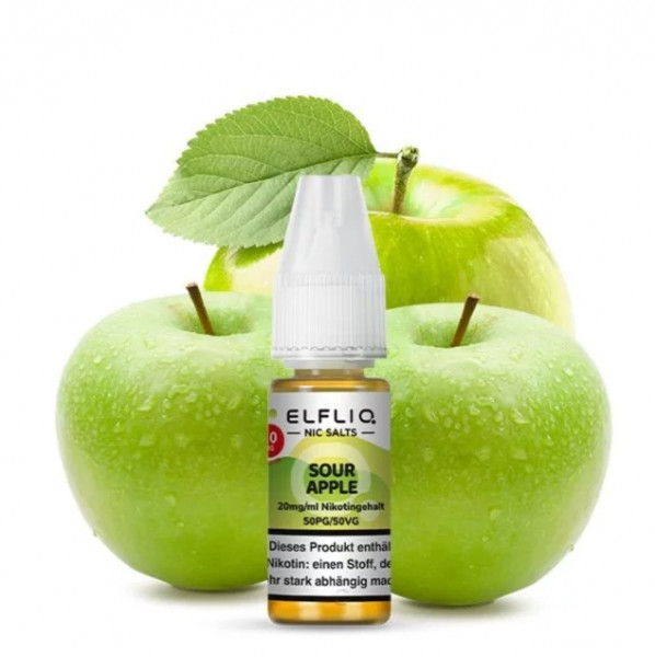 Elfliq by Elf Bar NicSalt Liquid - Sour Apple 20mg